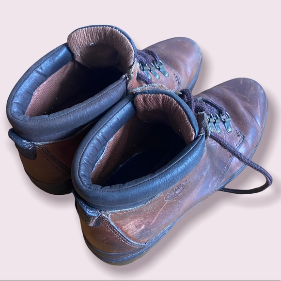 Vintage Timberland Brown Leather Boots 7.5 - Picture 2 of 5